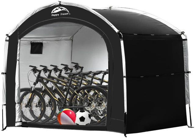 Main image of Outdoor Waterproof Bike Storage Tent Shed for 2/3/4/6/8 Bikes | Bicycle Covers Shelter with Window, Oversized Outside Portable Sheds for Lawn Mower,Garden Tools