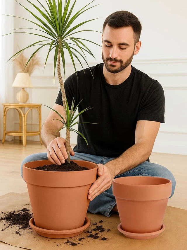 Alt view image 7 of 7 - Terracotta Pot with Saucer 10&12 Inch - Ceramic Clay Pot for Plants with Drainage Hole, Large Terra Cotta Flower Planter with Tray for Indoor Outdoor Plants