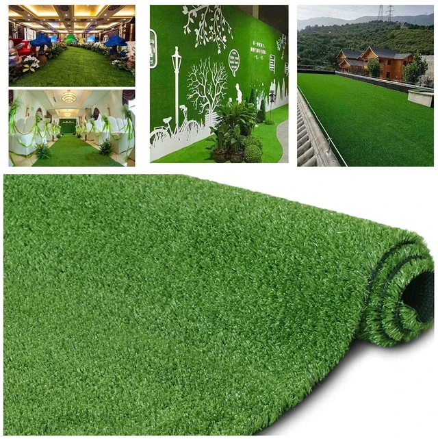 Main image of Artificial Grass Turf Lawn 6FTX10FT, Indoor Outdoor Synthetic Grass | Custom Size,Backyard Patio Garden Balcony Synthetic Fake Faux Grass Rug With Drainage Holes,Party Wedding Christmas