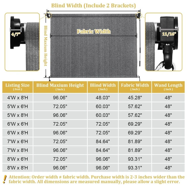 Alt view image 3 of 7 - Outdoor Roller Shades with Splicing Design, 7' W x 8' H Cordless Patio Roll Up Blinds, Exterior Shade Cloth Roll for Porch, Gazebo, Pergola, Balcony, Gray