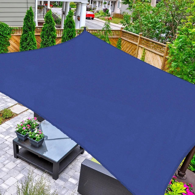 Main image of Sun Shade Sail Rectangle 16' x 20' UV Block Canopy for Patio Backyard Lawn Garden Outdoor Activities, Blue
