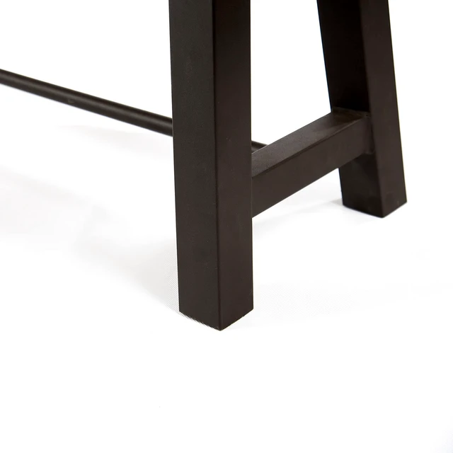 Alt view image 7 of 7 - Catriona Outdoor Acacia Wood Bench with Metal Accents, Teak Finish / Rustic Metal 14. 50 x 63 x 17. 75 inches