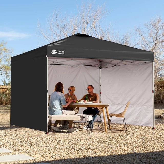 Alt view image 7 of 7 - 12x12 Canopy Sidewalls for Pop-Up Shelter, Black (Only 4pcs) | Silver-Coated Tent Sidewalls for Pop Up Canopy, Waterproof with UV Protection for Outdoor Events, Tent Not Included