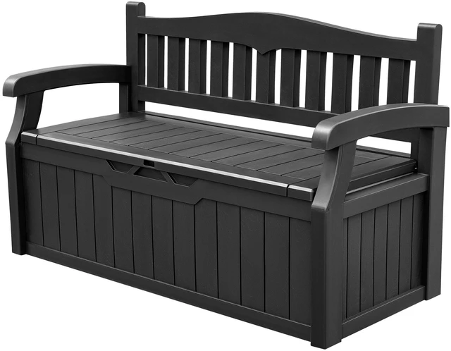 Main image of 80 Gallon Storage Bench Deck Box Waterproof&Lockable | Outdoor Benches for Patio Furniture, Garden Decor and Outdoor Seating for Cushions, Garden Tools and Pool Supplies