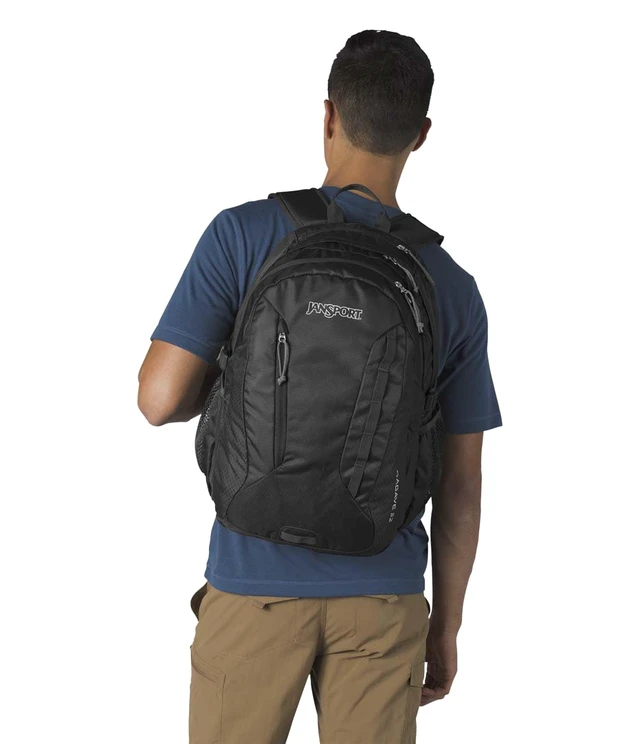 Alt view image 3 of 3 - 32L Agave Hiking Backpack - 15 In Laptop, Black | Daypack with Universal 3L Hydration System or 15 Inch Laptop Sleeve, Ideal for Hiking and Traveling