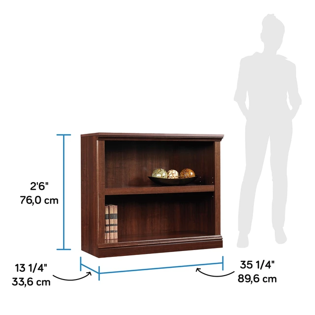 Alt view image 5 of 6 - Miscellaneous Storage 2-Shelf Bookcase/ book shelf, Select Cherry finish
