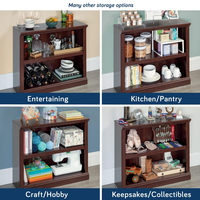 Alt view image 4 of 6 - Miscellaneous Storage 2-Shelf Bookcase/ book shelf, Select Cherry finish