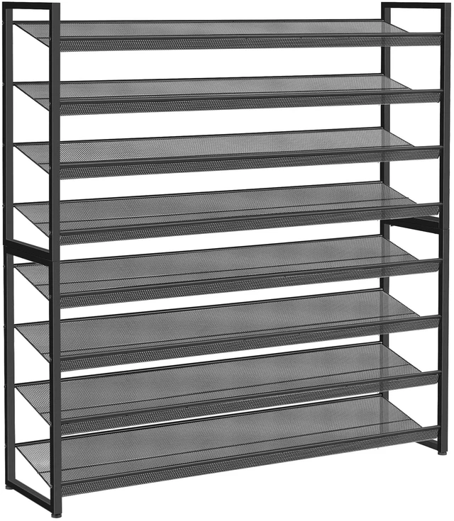 Main image of Shoe Rack, Large Metal Shoe Organizer,Max Holds 50 Pairs,8 Tier Shoe Storage Shelf for Garage,Closet,Entryway, Black