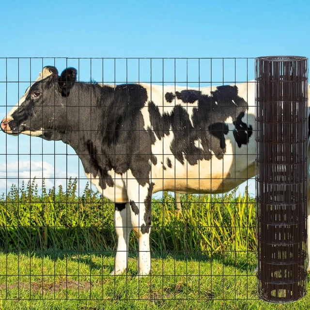 Main image of Wire Fence 48in x 100ft, 2"x3" Mesh, 16 Gauge Garden Fence | Black PVC Coated Garden Fencing for Yard & Pet Barrier, Chicken Wire Fencing, Dog Enclosure Mesh, Vegetable Plant Protector