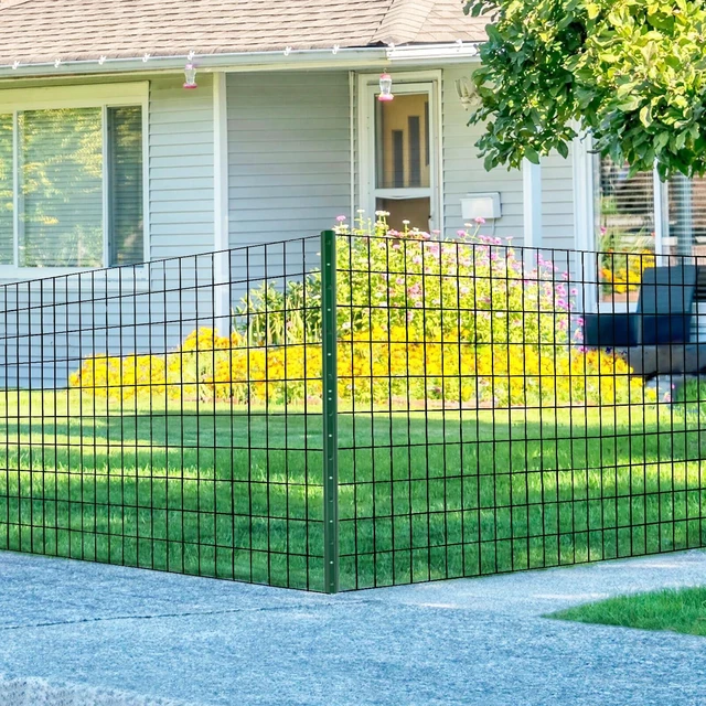 Alt view image 6 of 7 - Wire Fence 48in x 100ft, 2"x3" Mesh, 16 Gauge Garden Fence | Black PVC Coated Garden Fencing for Yard & Pet Barrier, Chicken Wire Fencing, Dog Enclosure Mesh, Vegetable Plant Protector