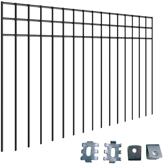 Main image of 24x15-inch No Dig Animal Barrier Fence, 15 Pack Black Dig Protective with 1.5 inch Spike spacing, Dog/Rabbit/Groundhog Underground Dig Barrier, Galvanized Outdoor Garden Metal Fence