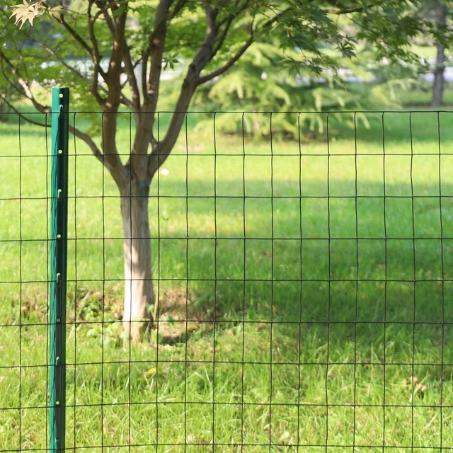 Alt view image 2 of 6 - Black PVC Coated Welded Wire Fence 48" x 50' Roll, 2"x3" Mesh, 16 Gauge | Vinyl Coated Garden Fencing, Yard & Pet Barrier, Chicken Wire Fencing, Dog Enclosure Mesh, Vegetable Plant Protector