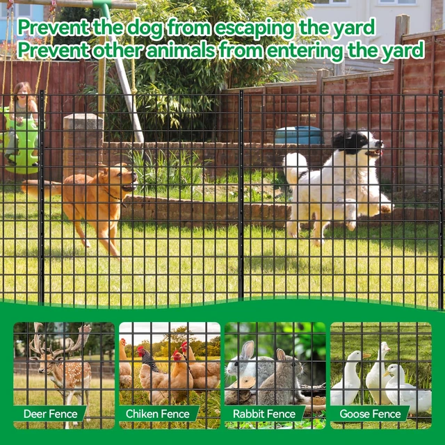 Alt view image 3 of 7 - Welded Wire Fence, 100t(L) x 36inch(H) PVC Anti-Rust Coated Wire Mesh, 2 Inch x 3 Inch 16GA Garden Edging Border, Roll Metal Animal Barrier for Yard Vegetable Plant Protection Poultry Netting