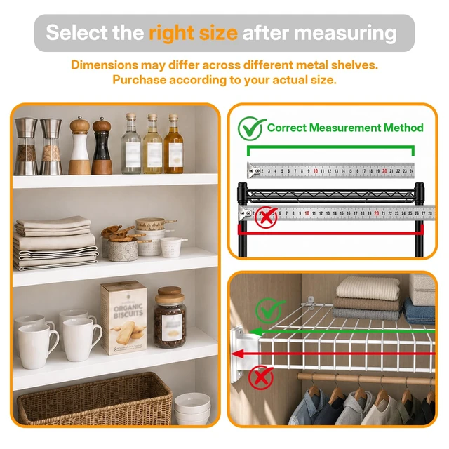 Alt view image 5 of 7 - CLICLIE Wire Shelf Covers, 24" W X 16" D PVC Wire Rack Covers for Pantry | PVC Shelf Covers for Wire Shelving, 0.31-inch Thick Moisture Durable Shelf Liner for Closet (24" W X 16" D, 5pcs, White)
