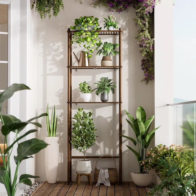 Alt view image 7 of 7 - Bamboo Over The Toilet Storage Shelf, 3-Tier Over Toilet Bathroom Organizer Rack, Bathroom Shelves Over Toilet, Space Saver, Walnut Brown