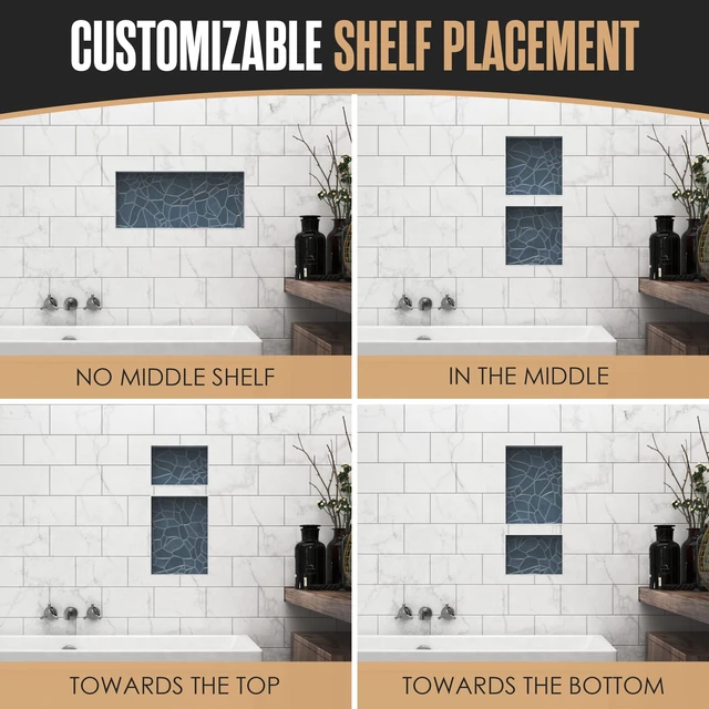 Alt view image 3 of 7 - Shower Niche, Shower Niche Insert Tile Ready, 12x28 (13x29), Prefab Box | Recessed Bathroom Storage, In Wall Shelf, Cubby Inserts, Recessed Shampoo Soap Caddy, Inset Shelves, Built In Nook