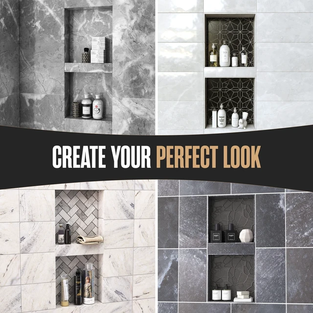 Alt view image 4 of 7 - Shower Niche, Shower Niche Insert Tile Ready, 12x28 (13x29), Prefab Box | Recessed Bathroom Storage, In Wall Shelf, Cubby Inserts, Recessed Shampoo Soap Caddy, Inset Shelves, Built In Nook