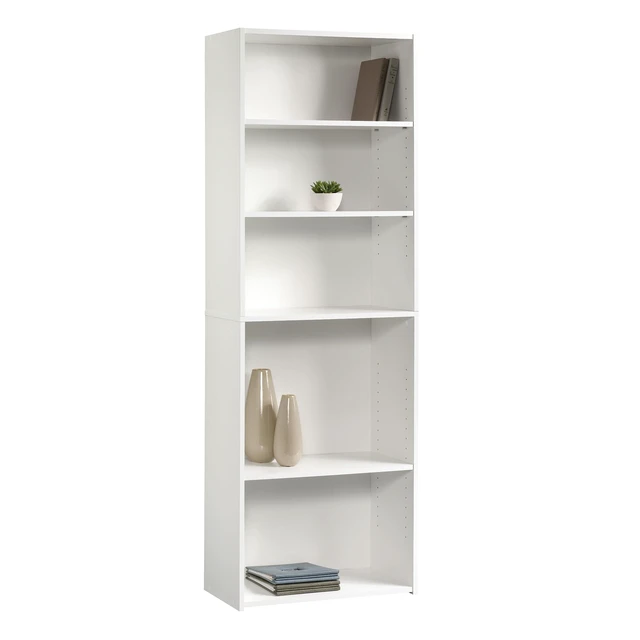 Alt view image 3 of 7 - Beginnings 5-Shelf Bookcase, Bookshelf with Adjustable Storage Shelves, in Soft White