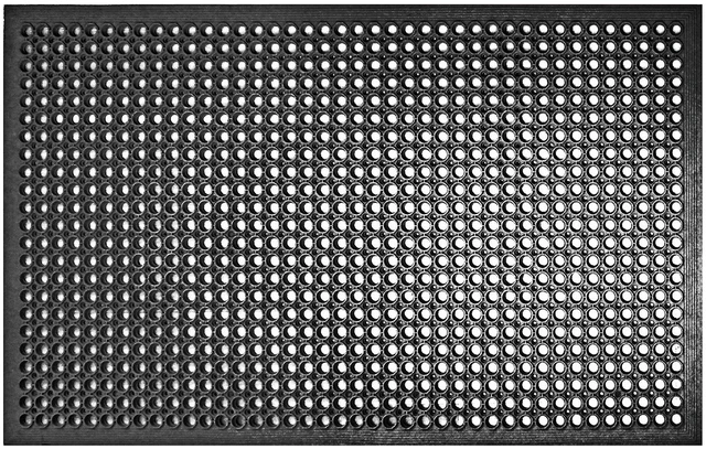 Main image of Rubber Floor Mat, 36" x 60", Black | Commercial Grade, Grease Resistant, Anti-Fatigue