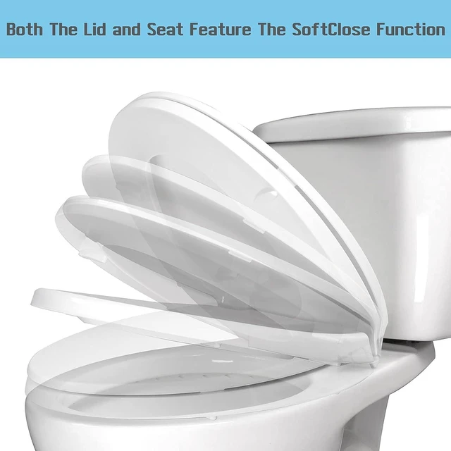 Alt view image 6 of 7 - SS114 Toilet Seat Replacement Compatible with TOTO, Elongated Soft Close | Toilet Seat for SS154/SS204/SS214/SS224, Transitional Heavy Duty Oval Toilet Seats, 2-Pack Toilet Bolts and Nuts, White