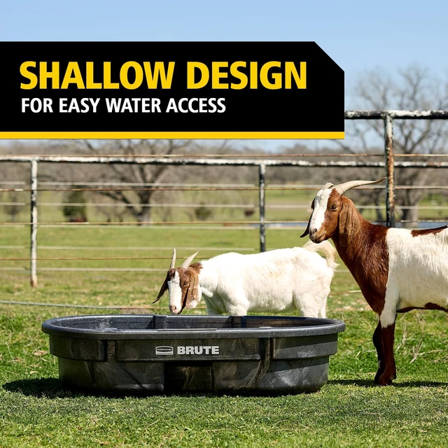 Alt view image 6 of 7 - Stock Tank, 50-Gallons, Structural Foam, Heavy Duty Container, for Livestock/Animal/Cattle Feed & Water, Outdoor Homemade Pool/Hot Tub/Bathtub, & Pet Cleaning/Dog Wash