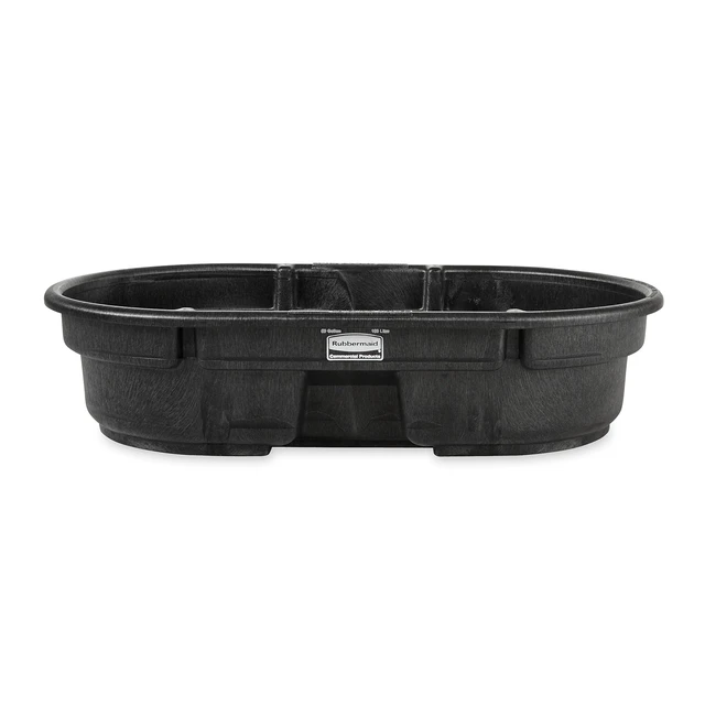 Alt view image 2 of 7 - Stock Tank, 50-Gallons, Structural Foam, Heavy Duty Container, for Livestock/Animal/Cattle Feed & Water, Outdoor Homemade Pool/Hot Tub/Bathtub, & Pet Cleaning/Dog Wash