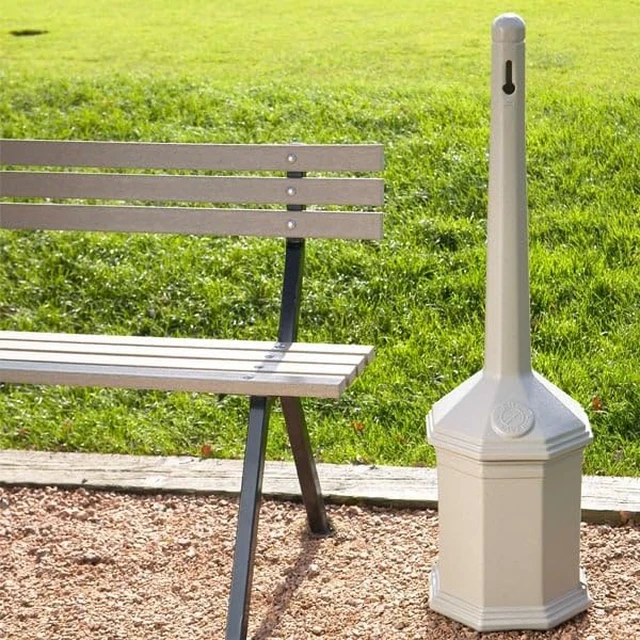 Alt view image 2 of 2 - 710302 Smoker's Outpost Site Saver Cigarette Receptacle, Beige