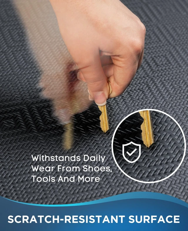 Alt view image 5 of 7 - Kitchen Mats for Floor,3/4 inch Thick,24x70 Anti Fatigue Cushioned Mat,Kitchen Rugs,Waterproof,Comfort Ergonomic Standing Mat for Office,Home,Sink with 99+ Pairs of Anti-Slip Bottom Ridges