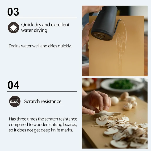 Alt view image 5 of 7 - Asahi Cookin Cut Rubber Cutting Board, NE05102, Home Use, Made in Japan L 15.7 x 9.1 x 0.5 inches (40cm x 23cm x 1.3cm)