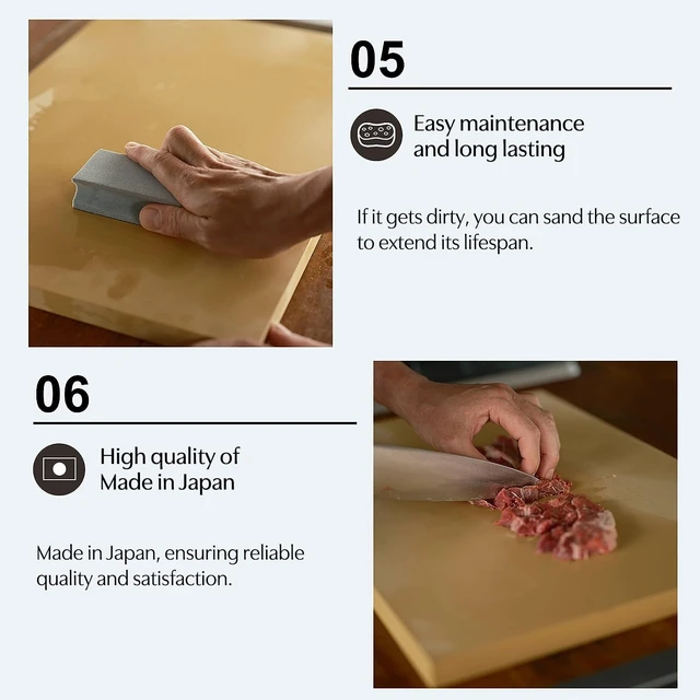 Alt view image 6 of 7 - Asahi Cookin Cut Rubber Cutting Board, NE05102, Home Use, Made in Japan L 15.7 x 9.1 x 0.5 inches (40cm x 23cm x 1.3cm)
