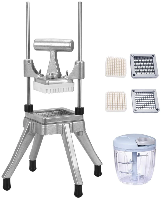 Main image of Commercial Vegetable Chopper & Food Dicer, Heavy Duty Vegetable Cutter with 1/4" & 3/8" Stainless Steel Blades, Manual Onion Potato Pepper Dicer for Restaurant Kitchen Food Prep