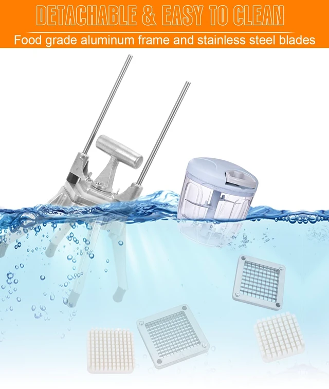 Alt view image 5 of 7 - Commercial Vegetable Chopper & Food Dicer, Heavy Duty Vegetable Cutter with 1/4" & 3/8" Stainless Steel Blades, Manual Onion Potato Pepper Dicer for Restaurant Kitchen Food Prep
