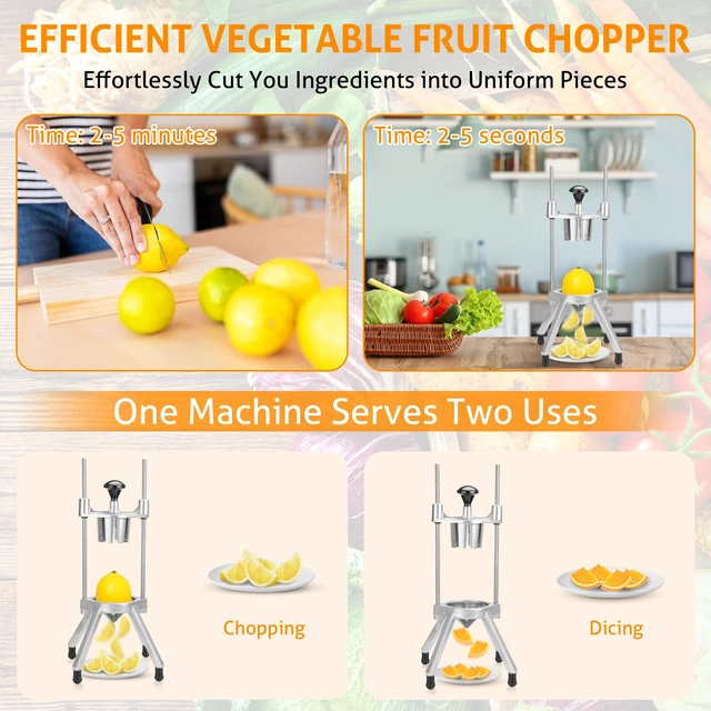 Alt view image 2 of 7 - Commercial Lemon Cutter Lime Slicer 8-Wedges Citrus Lemon Wedger | Commercial Lime Cutter, Citrus Slicer, Easy Wedger, Lemon Chopper Machine, 420 Stainless Steel Blade, For Home Bar Restaurant