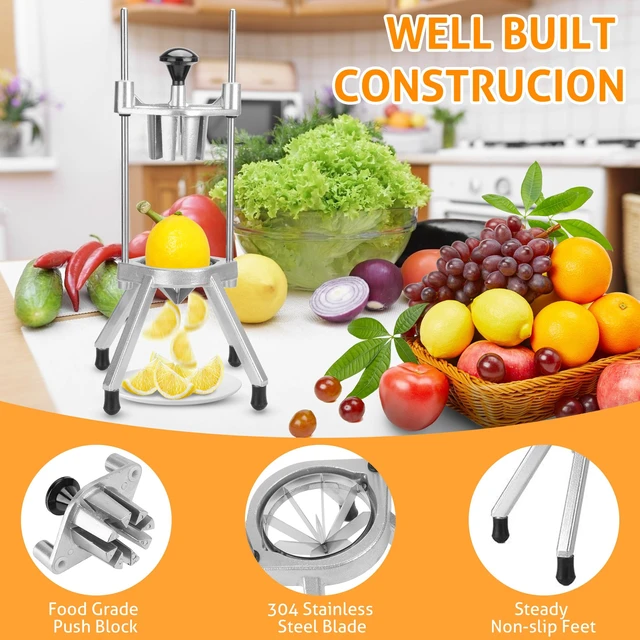 Alt view image 3 of 7 - Commercial Lemon Cutter Lime Slicer 8-Wedges Citrus Lemon Wedger | Commercial Lime Cutter, Citrus Slicer, Easy Wedger, Lemon Chopper Machine, 420 Stainless Steel Blade, For Home Bar Restaurant