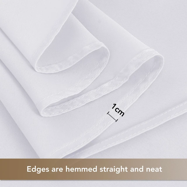 Alt view image 5 of 7 - White Round Tablecloth 90 Inch Fit 30-72 Inch Tables, 8 Pack | Circle Polyester Fabric Table cloth for Wedding Party Reception Banquet Birthday, Washable Formal Covers