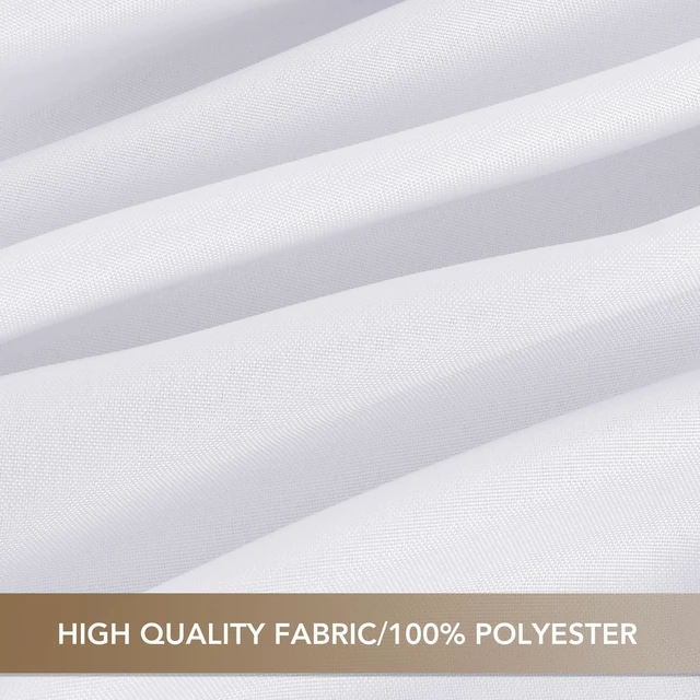 Alt view image 6 of 7 - White Round Tablecloth 90 Inch Fit 30-72 Inch Tables, 8 Pack | Circle Polyester Fabric Table cloth for Wedding Party Reception Banquet Birthday, Washable Formal Covers