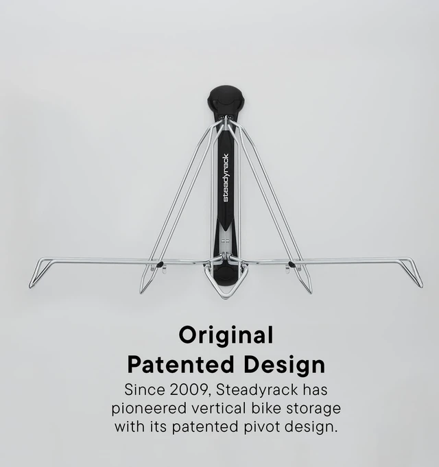 Alt view image 4 of 7 - Swivel Bike Wall Mount, Vertical Mountain Bike Rack, Garage | Fits 24 to 29 in wheels and 2.1 to 2.8 in tires. Roll-in, no lift, holds mountain and gravel bikes to 77 lb.