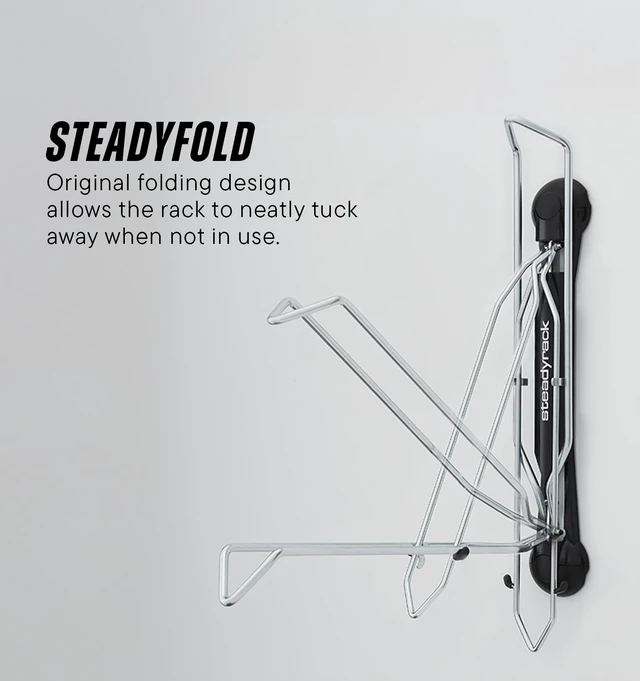 Alt view image 5 of 7 - Swivel Bike Wall Mount, Vertical Mountain Bike Rack, Garage | Fits 24 to 29 in wheels and 2.1 to 2.8 in tires. Roll-in, no lift, holds mountain and gravel bikes to 77 lb.
