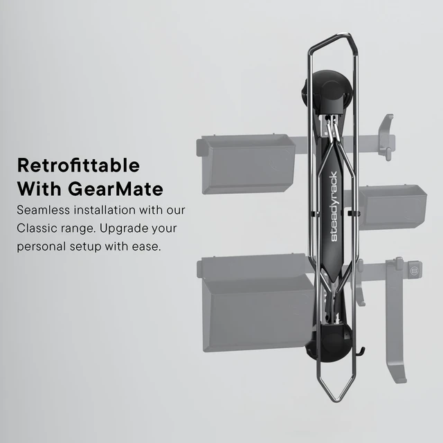 Alt view image 6 of 7 - Swivel Bike Wall Mount, Vertical Mountain Bike Rack, Garage | Fits 24 to 29 in wheels and 2.1 to 2.8 in tires. Roll-in, no lift, holds mountain and gravel bikes to 77 lb.