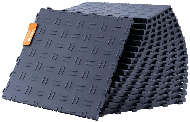 Main image of Garage Floor Tiles 12 x 12 x 0.53 inch, Interlocking Design Ease of Installation Double-Sided Texture Non-Slip Sturdiness, for Garages, Basements, Repair Shops, Graphite Gray, 50 Pack