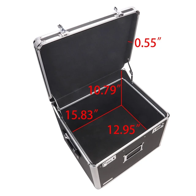 Alt view image 3 of 7 - Portable File Box with Handle - Dual Lock File Boxes with Lids, Letter & Legal-Size Hanging Folders, Laptop Sleeve - HIPAA Compliant Portable Safe Storage Box, 14.5" x 17.5" x 15.5"