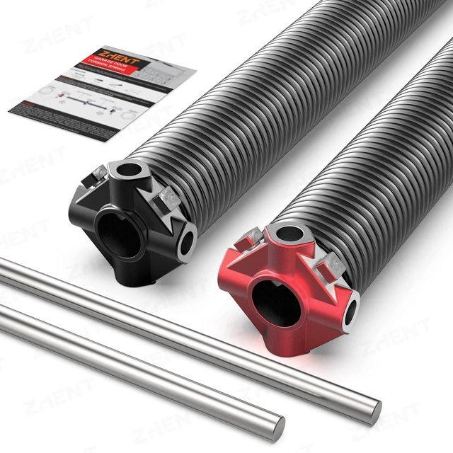 Main image of Garage Door Torsion Springs 2" Pair, 0.218X2"X25",Replacement Kit | Winding Bars Included,18,000+ Cycles Tested, Heat-Treated Spring Steel Coils ,with Installation Guide