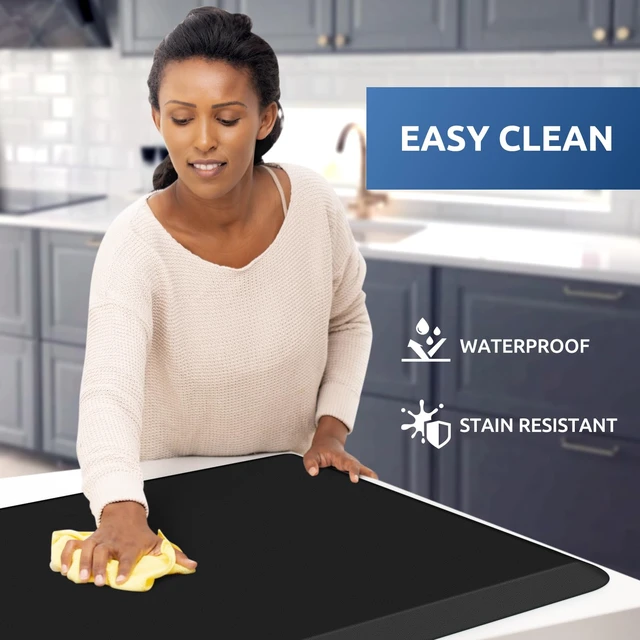 Alt view image 3 of 6 - 0.8" Thick Kitchen Mat Cushioned Anti Fatigue Rug Comfort Floor Mats | Water-Resistant, Non-Slip, Easy to Clean Comfort Floor Mat for Kitchen, Sink & Office, Multiple Colors & Sizes, 72" x 22"