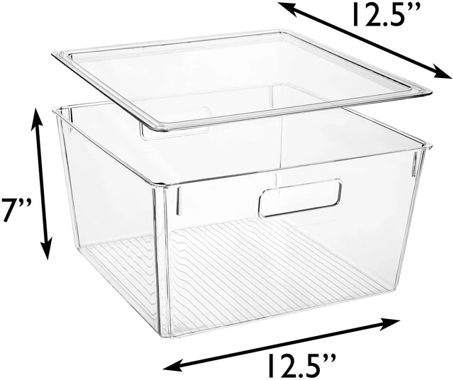 Alt view image 6 of 6 - Plastic Storage Bins with Lids, Pantry Organizer, XL, 8 Pack | Plastic storage bins with lids for pantry organization and refrigerator storage