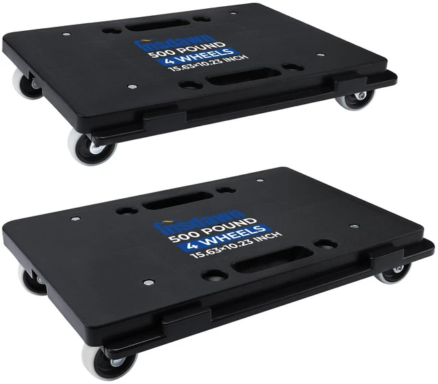 Main image of Furniture Dolly, 2 Pack Moving Dolly Connectable, 15.63 x 10.23 inch, 500 Lbs Capacity, Furniture Movers 4 Wheels Heavy Duty, Small Flat Dolly Cart, Portable and Light Dollies