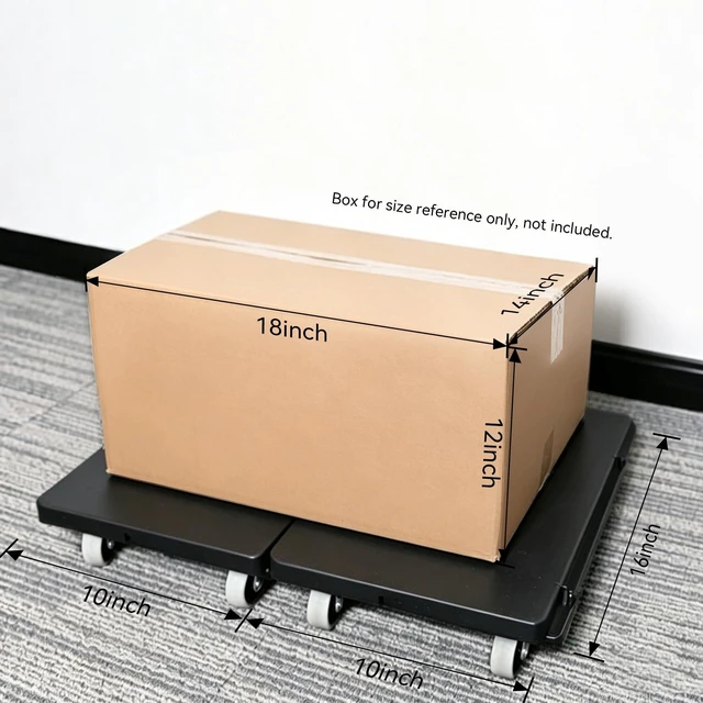 Alt view image 3 of 7 - Furniture Dolly, 2 Pack Moving Dolly Connectable, 15.63 x 10.23 inch, 500 Lbs Capacity, Furniture Movers 4 Wheels Heavy Duty, Small Flat Dolly Cart, Portable and Light Dollies