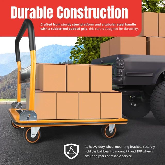 Alt view image 3 of 4 - Foldable Platform Truck Push Dolly 660 lb. Weight Capacity