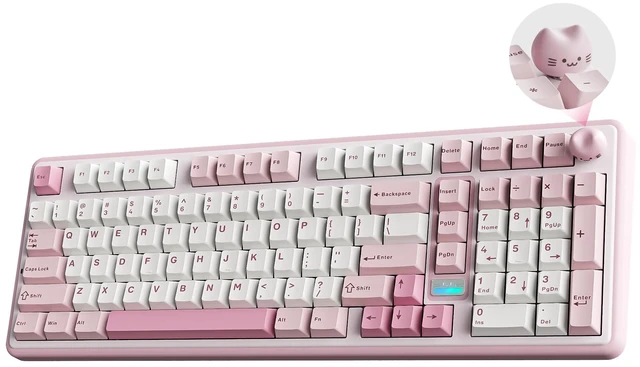 Main image of B98 PRO 96% Wireless Mechanical Keyboard(Pink, Candy Switch) | QMK/VIA, with Numpad, Dual-Style Knob Design, Creamy Pre-Lubed Switches, Hot Swap, Gasket Mount, RGB for Gaming/Win/Mac
