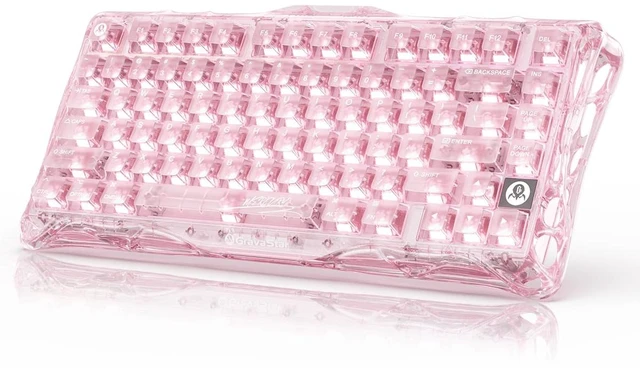 Main image of Mercury K1 Lite 75% Wireless Mechanical Gaming Keyboard RGB | Gasket Mount, Hot Swappable Linear Switches, Creamy Sound Keyboard, 2.4GHz/USB-C/Bluetooth 5.0, for Win/MacCrystal Rose