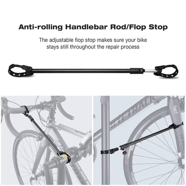 Alt view image 5 of 7 - Bike Repair Stand with Cleaner, Shop Home Bicycle Mechanic Maintenance Rack | Welded Head Height Adjustable for EBIKE Mountain Bikes and Road Bikes